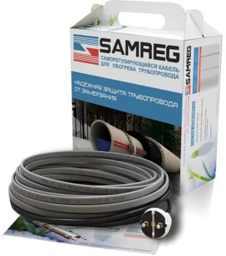 Комплект саморегулирующегося кабеля 16 Samreg-2 м без оплетки с вилкой