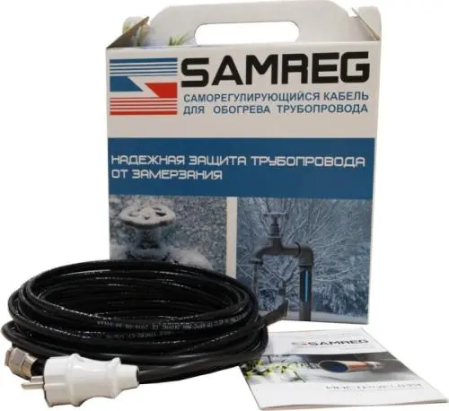 Комплект саморегулирующегося кабеля 17HTM2-CT Samreg-20 м пищевой в трубу с вилкой