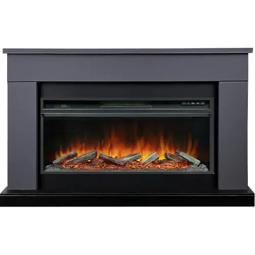 Линейный каминокомплект Royal Flame портал Bergen графит с очагом Vision 42
