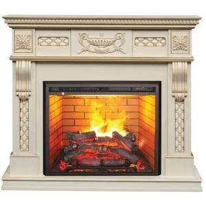 Каминокомплект RealFlame портал Corsica Lux 26 WT с очагом 3D Cassette 630 со вставкой