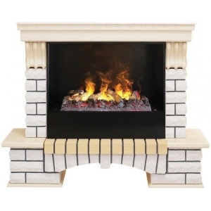 Каминокомплект RealFlame портал Country 26 WT с очагом 3D Cassette 630 со вставкой