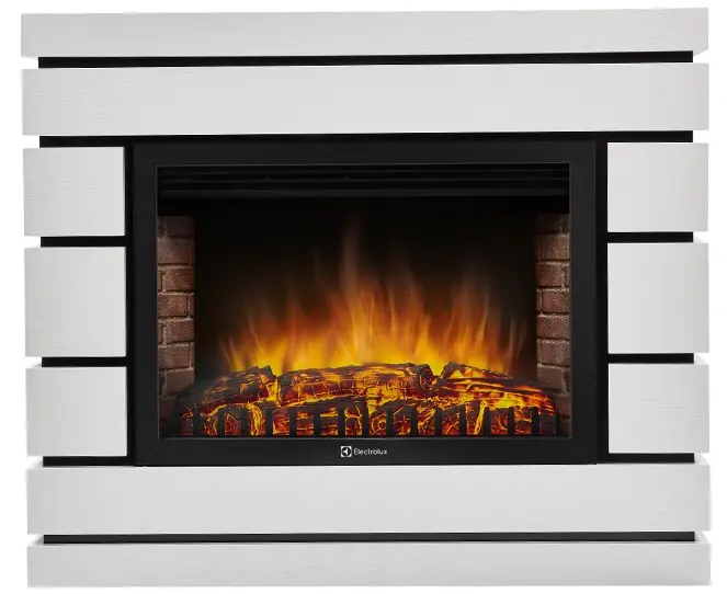Каминокомплект Electrolux портал Moderno 25 белый дуб с очагом EFP/P-2520LS N