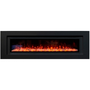 Линейный каминокомплект RealFlame портал Stockholm 60 BLM с очагом Saphir 60