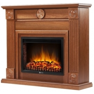 Каминокомплект Electrolux портал Frame 25 U угловой белый/дуб с очагом EFP/P-2520LS