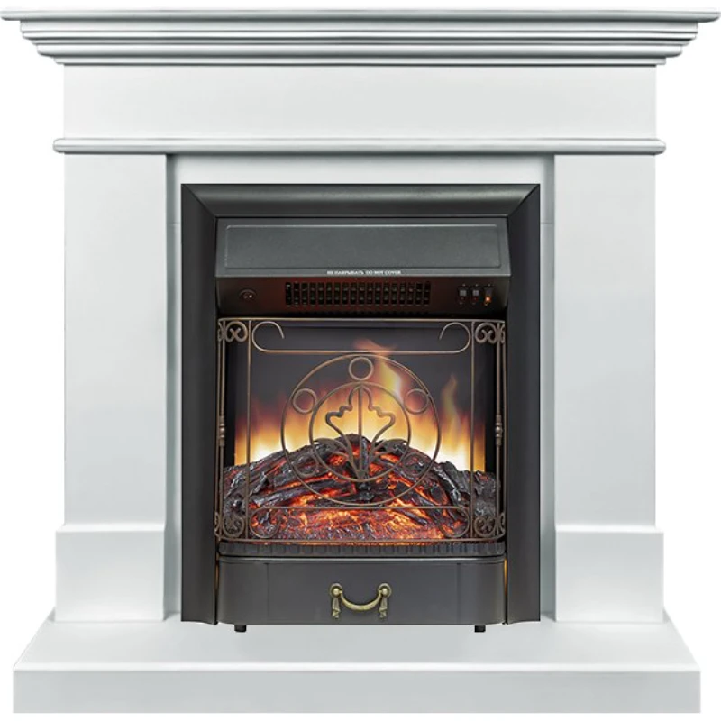 Каминокомплект Royal Flame портал California STD SFT Белый с очагом Fobos/Majestic