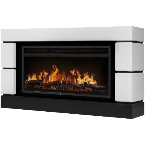 Линейный каминокомплект Портал Moderno 42/40/36, белый очаг Electrolux EFP/P-3620LS