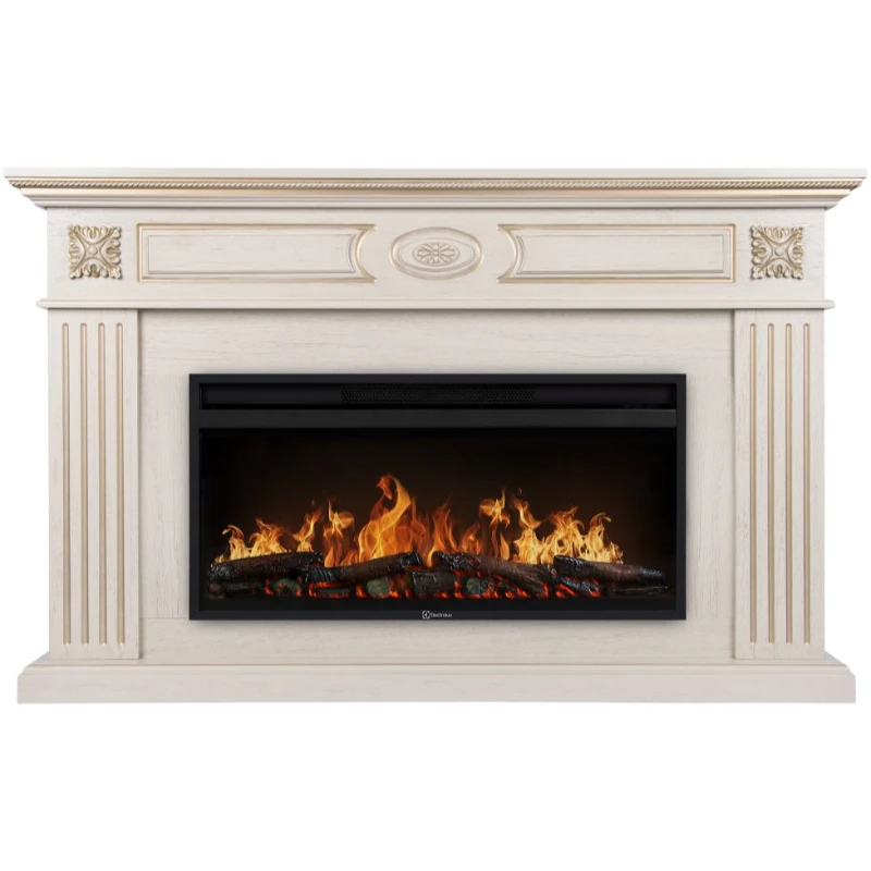 Линейный каминокомплект Портал Siena 42/40/36 слоновая кость Electrolux EFP/P-3620LS