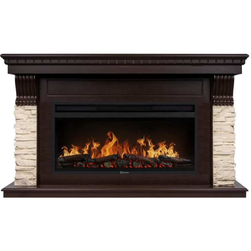 Линейный каминокомплект Портал Michigan 42/40/36 темный дуб Electrolux EFP/P-3620LS