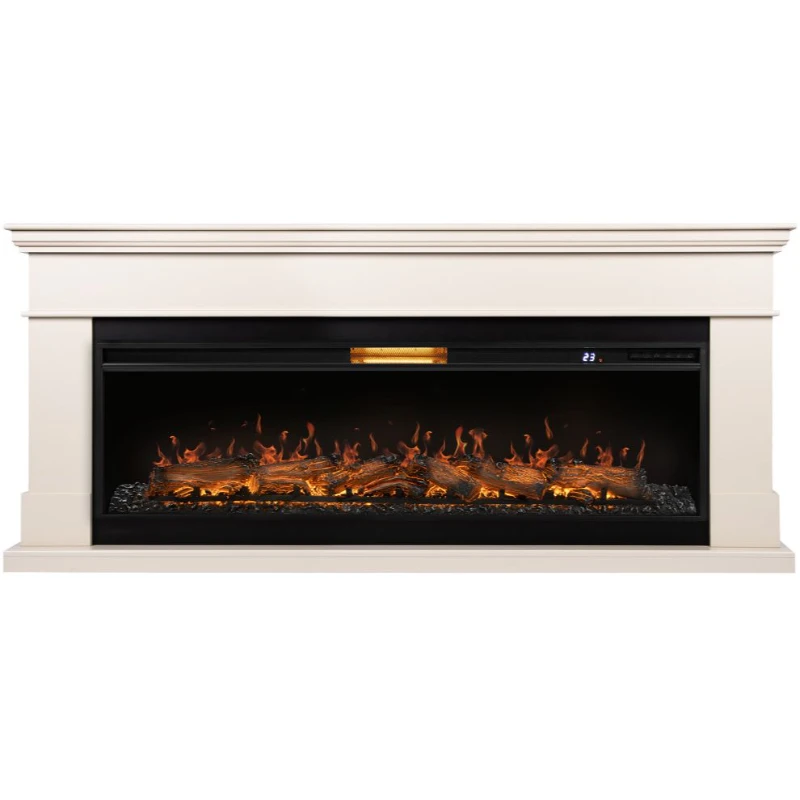 Линейный каминокомплект Портал California 60 IV молочный очаг Aurora RTFP/P-AR60LS