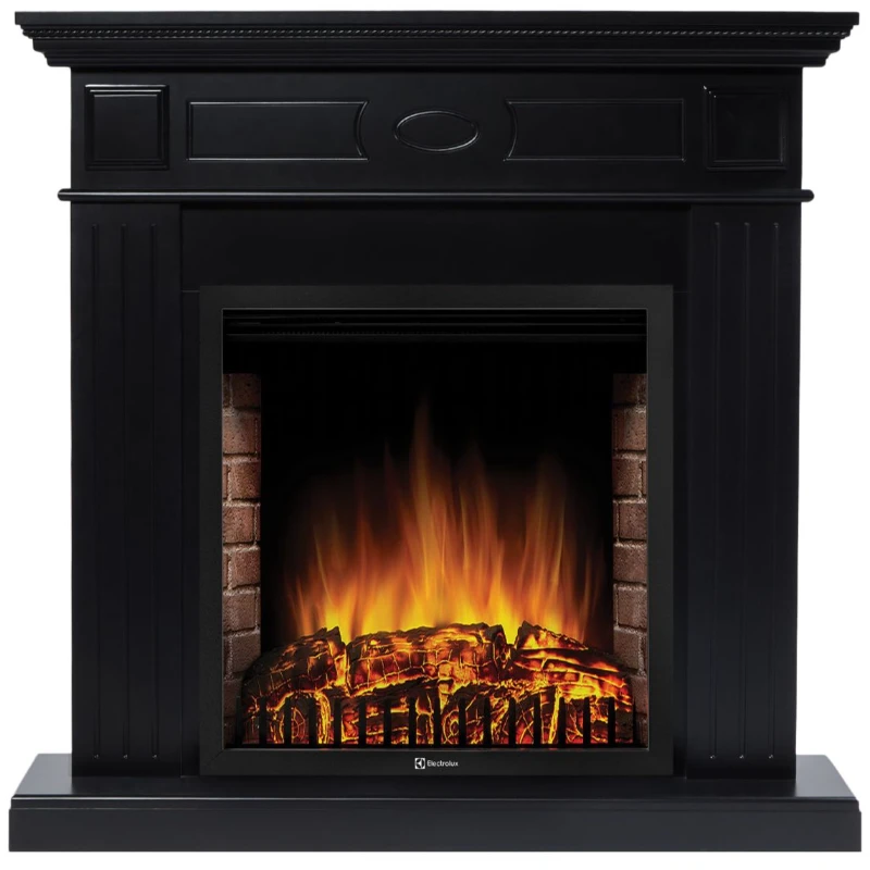 Каминокомплект Electrolux портал Bianco 25 черная эмаль с очагом EFP/P-2520LS N
