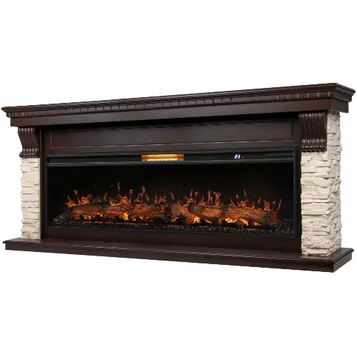 Линейный каминокомплект Портал Michigan 60 темный дуб очаг Aurora RTFP/P-AR60LS