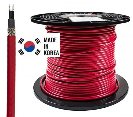 Греющий кабель в трубу Micro 15-2CR 15Вт пищевой в трубу - 1 метр (Южная Корея)